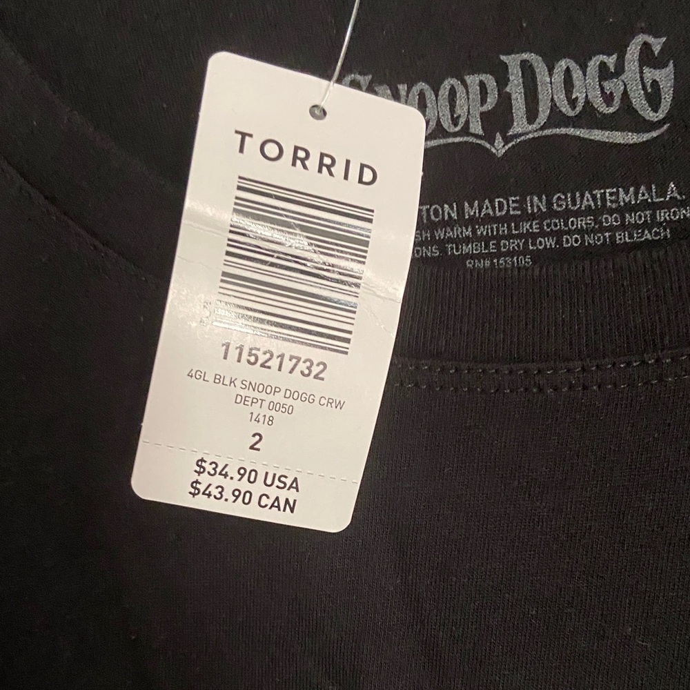 Torrid Black Snoop Dogg Tee - Picture 2 of 4